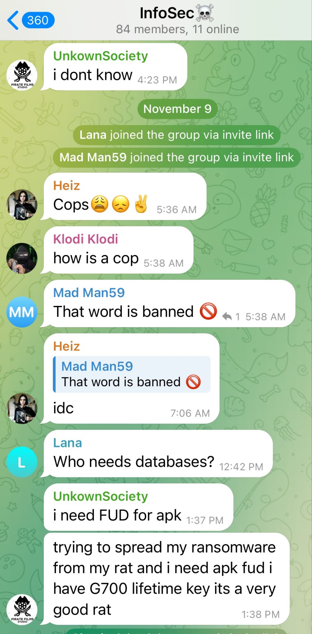 New Ransomware Telegram Channel